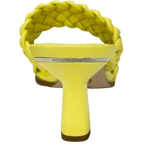 MICHAEL Michael Kors Amelia Lime Nappa Faux Leather Womens Heels Size 6.5M - Picture 8 of 14